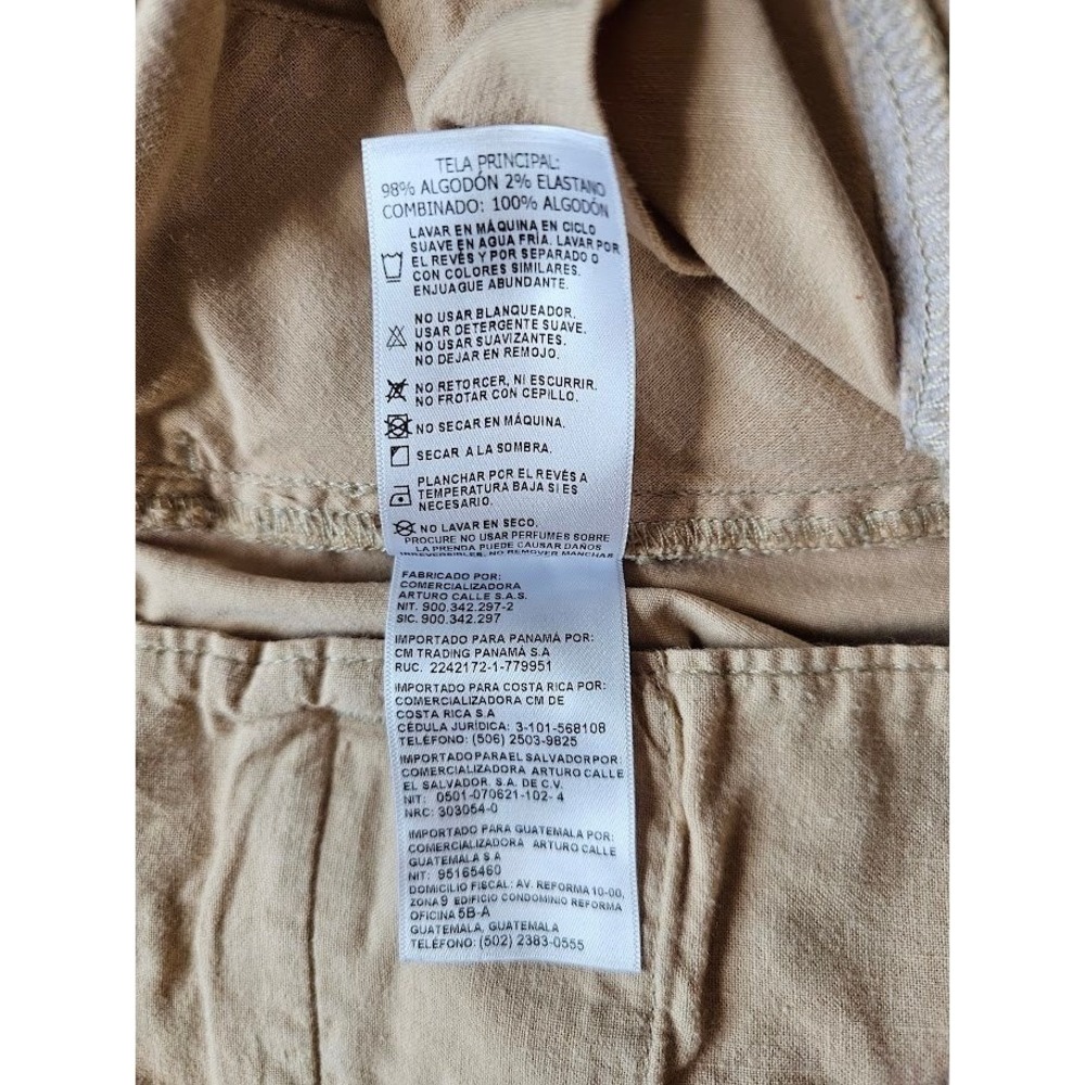 Arturo Calle Aiden Slim Fit Chino Pants Mens 32x32 Tan Khaki Cotton Trousers - Picture 5 of 14